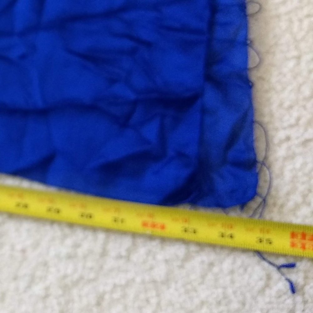 vintage y2k NWOT royal blue silk long scarf wrap - Picture 5 of 6